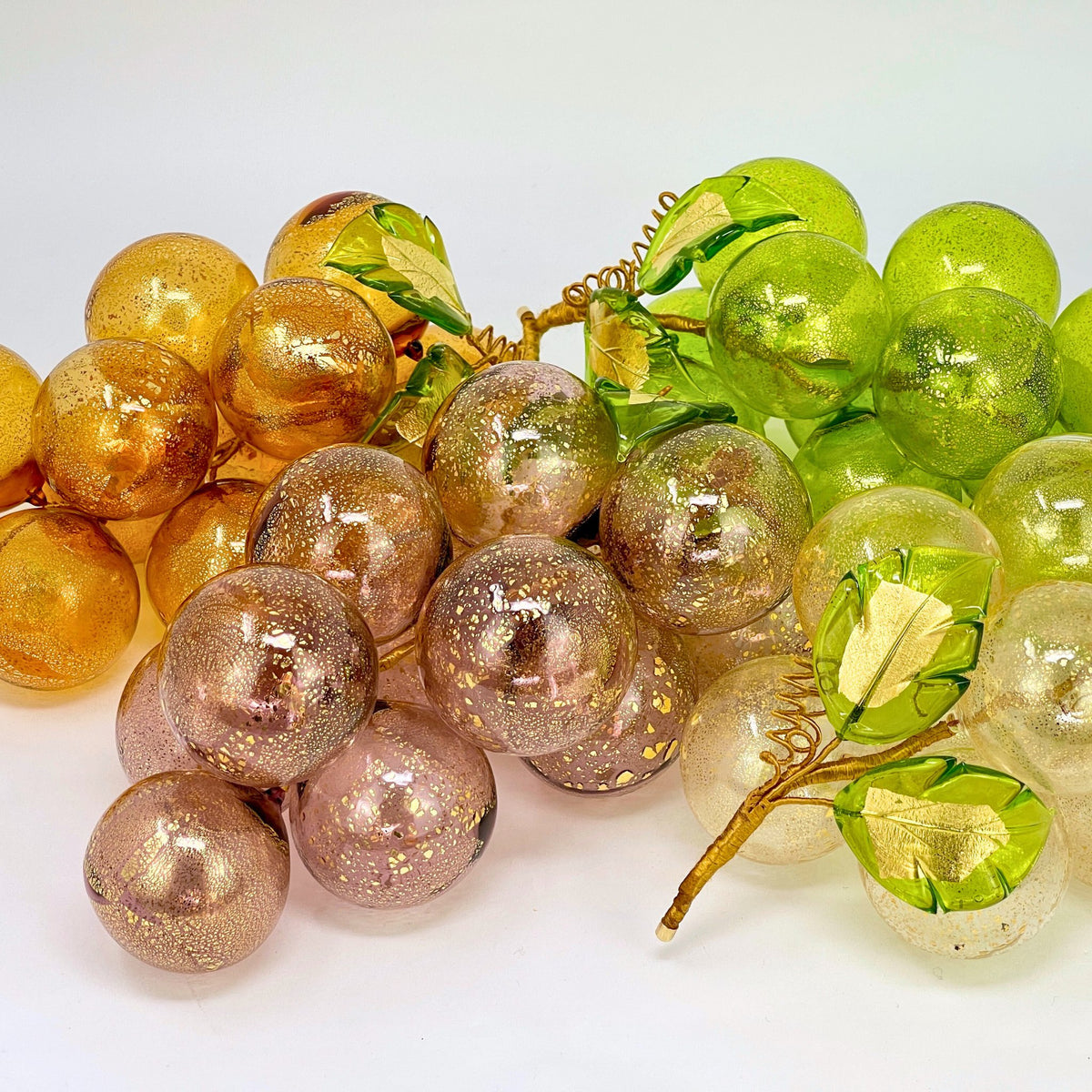 Murano Blown Glass Grape Cluster, X-Large, Mid-Century Modern Vintage Style