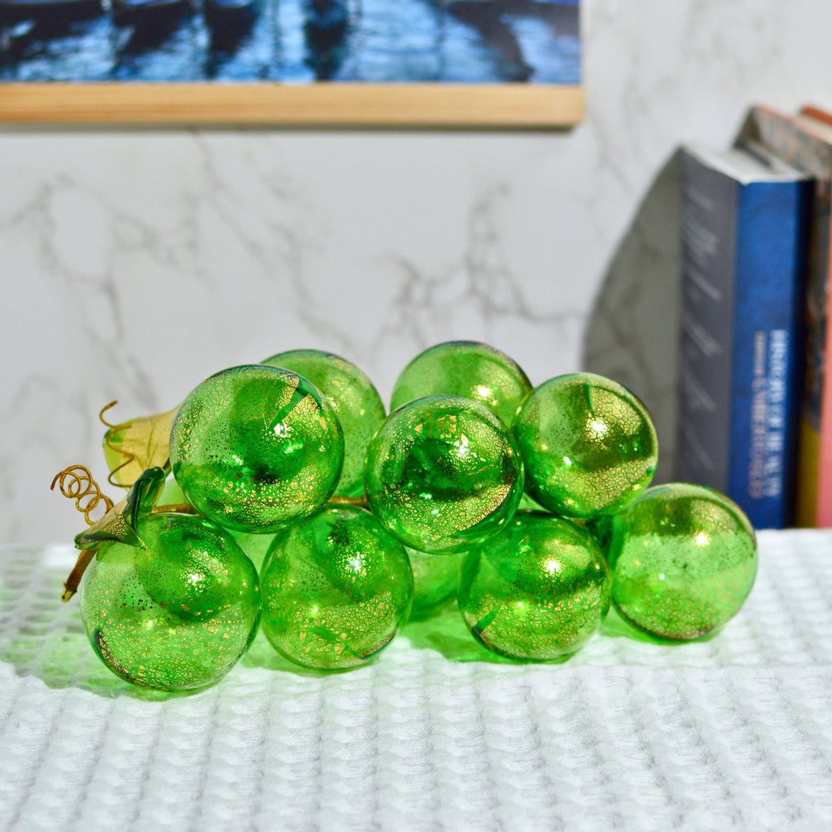 Murano Blown Glass Grape Cluster, X-Large, Mid-Century Modern Vintage Style