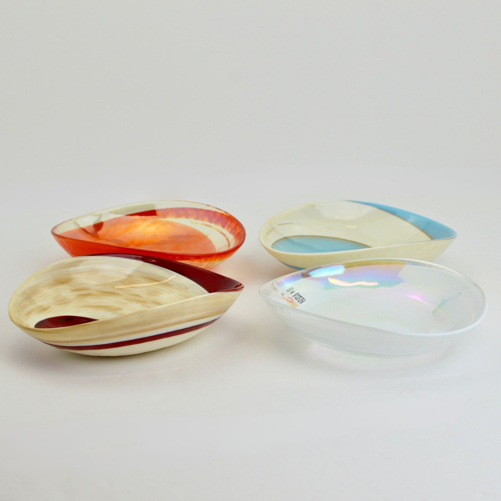 Murano Glass Shallow Spiral Bowl, Made in Italy - My Italian Decor