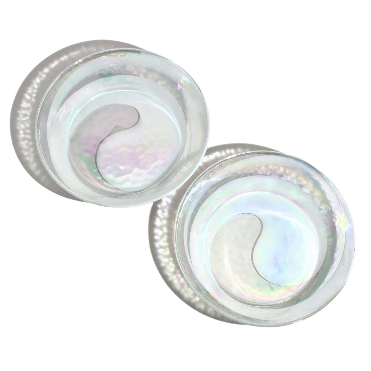 Murano Glass White &amp; Opal Dinner Plates and Bowls