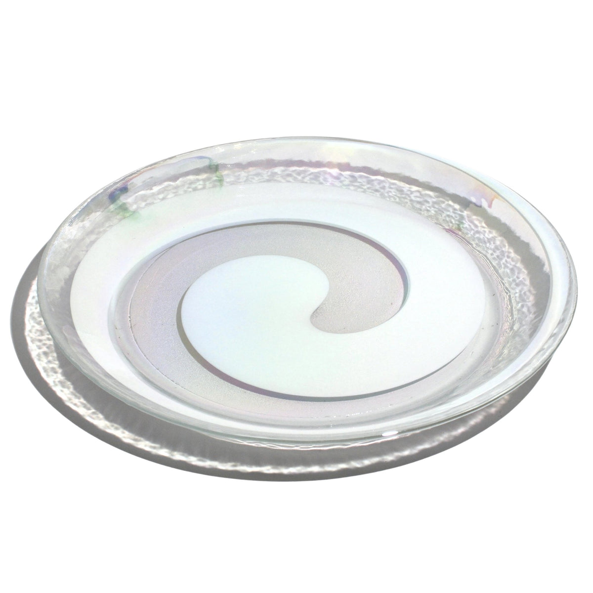 Murano Glass White &amp; Opal Dinner Plates and Bowls