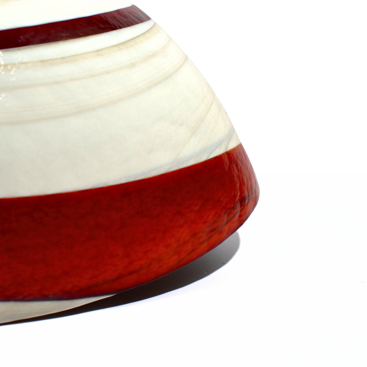 Murano Glass 12&quot; Red Shell Bowl, Made in Italy