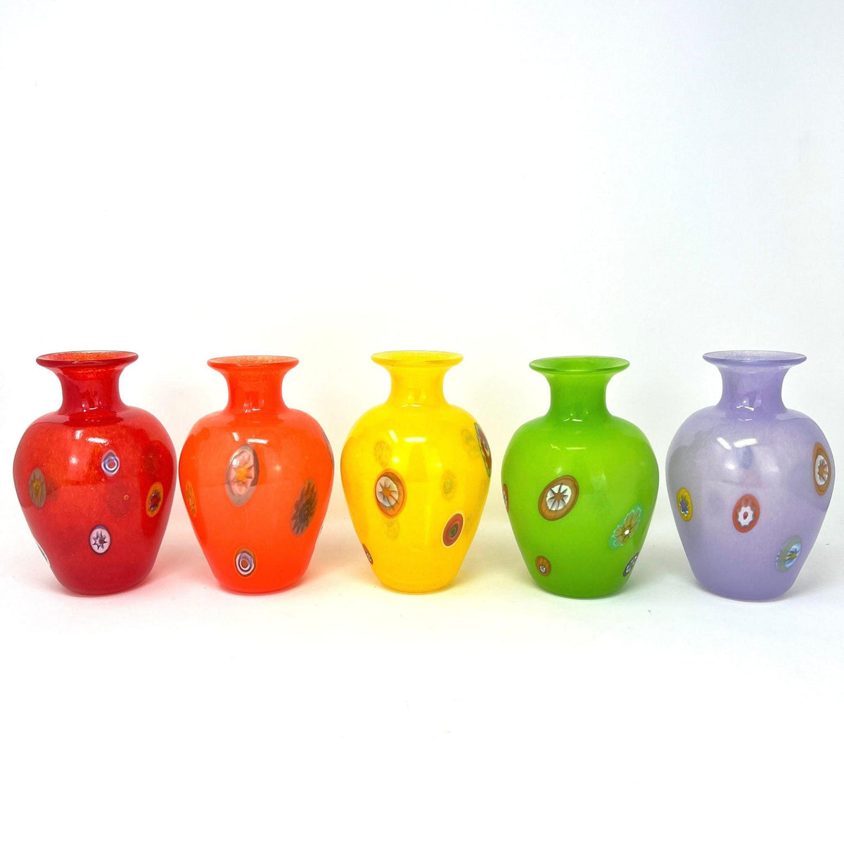 Amphora Small Vase, Handblown Millefiori Murano Glass, Made in Italy at MyItalianDecor