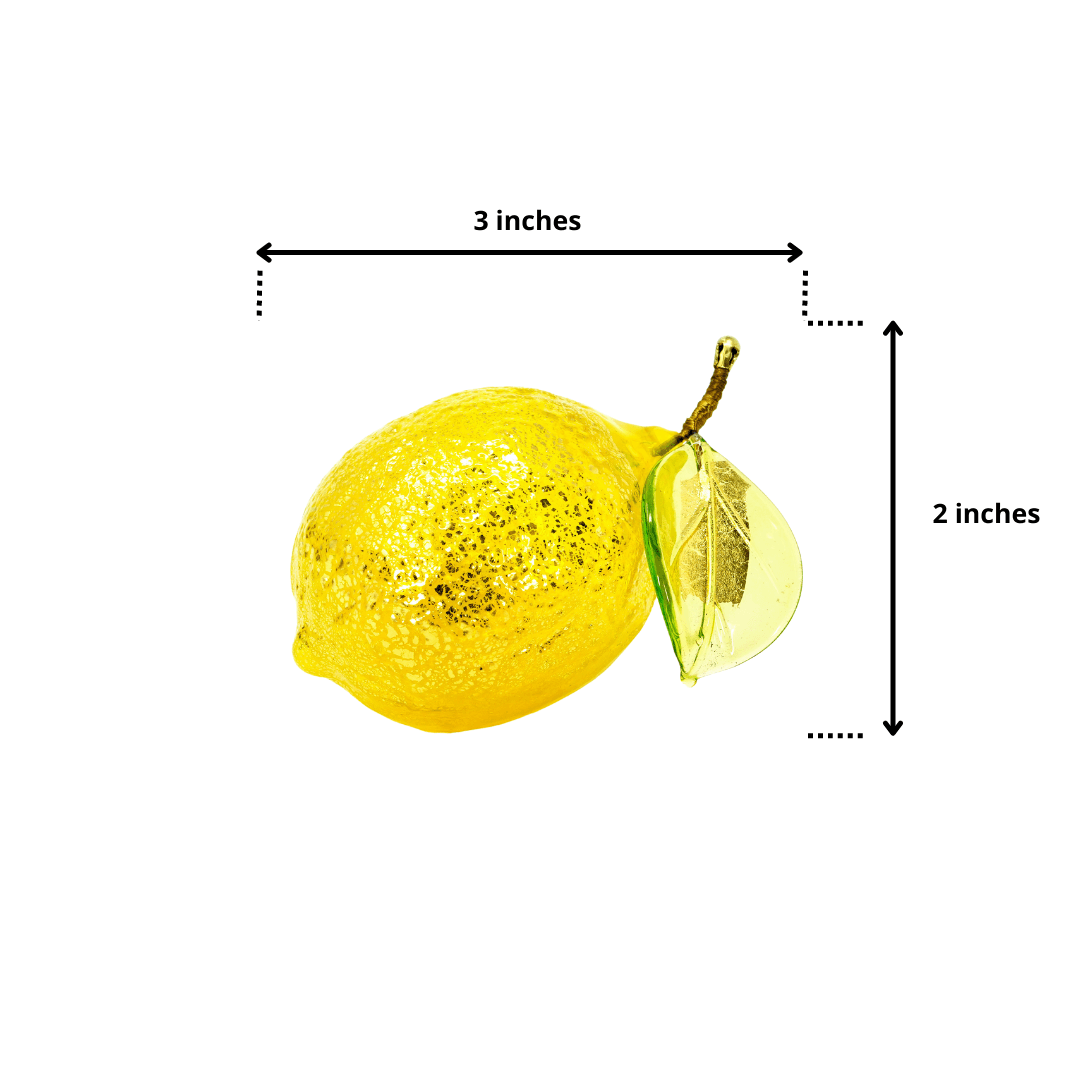 Murano Glass Lemon, Hand Blown in Italy at MyItalianDecor