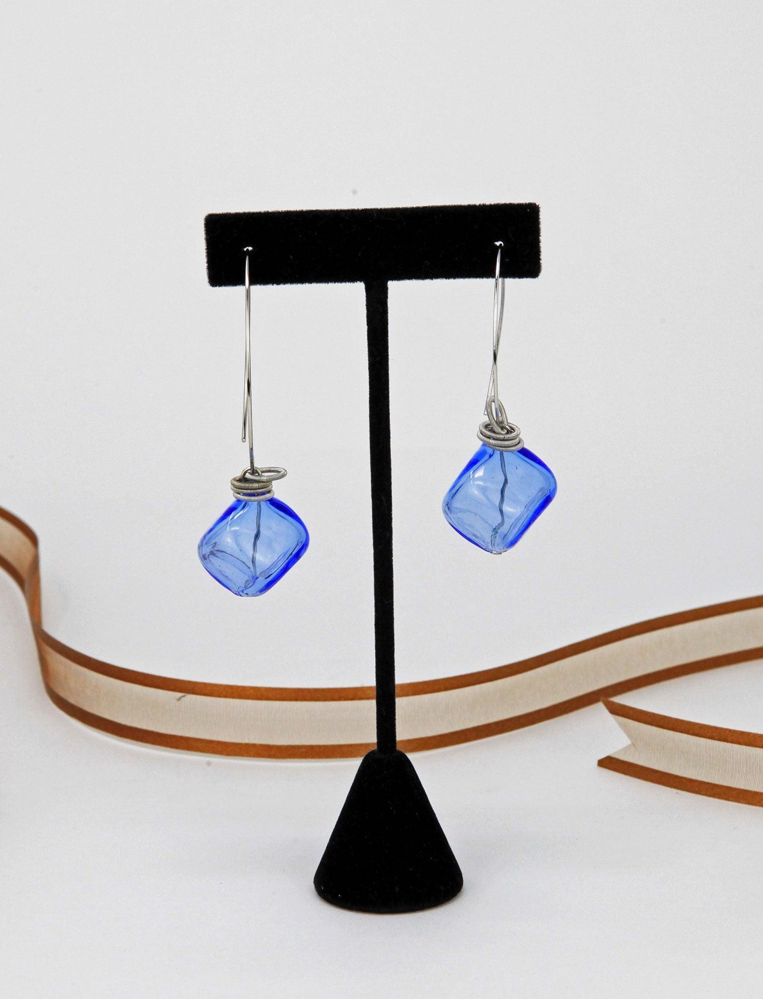 Boop Earrings, Murano Glass Bead and Hoop - MyItalianDecor