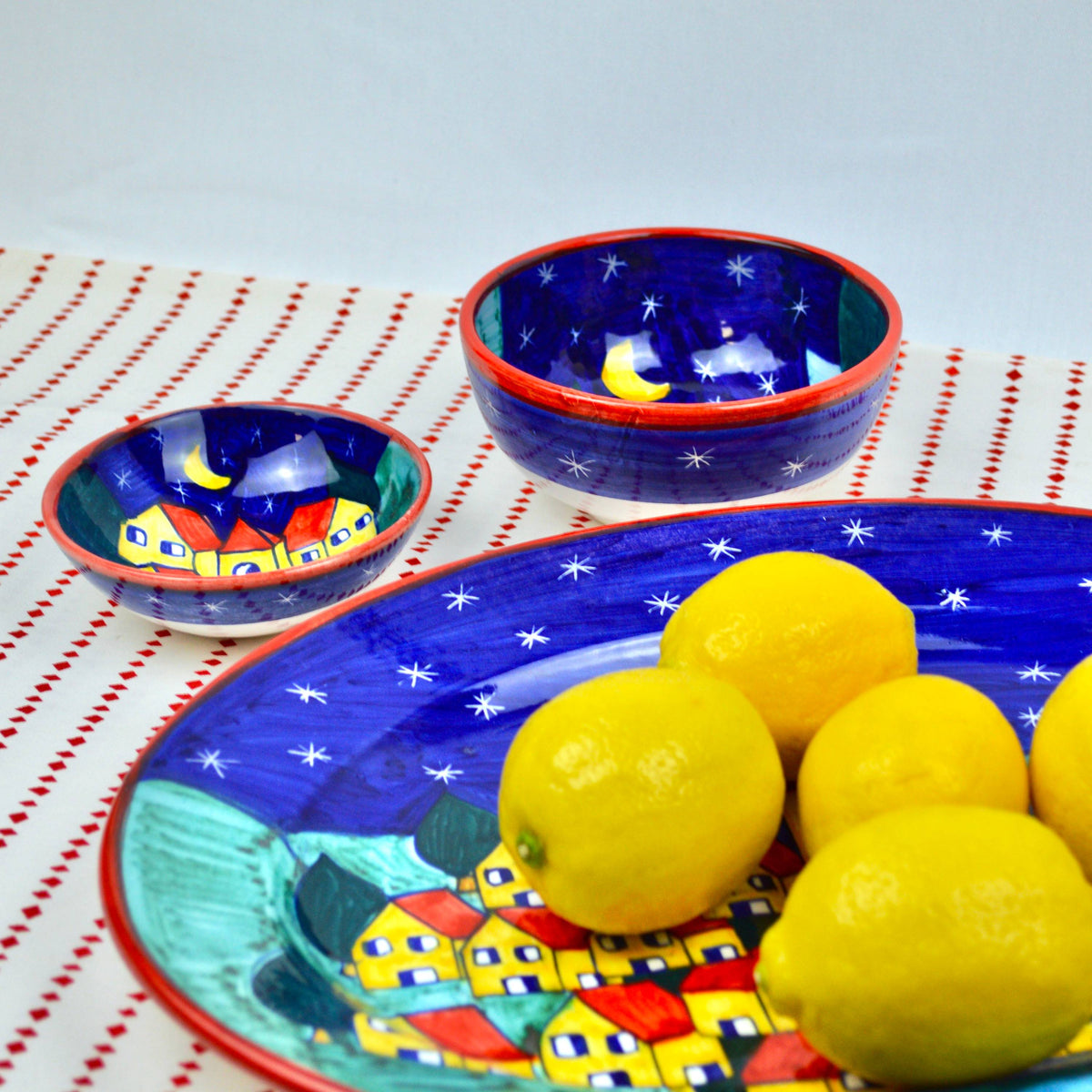 Notte Italian Ceramics, Platters &amp; Bowls, Made In Deruta, Italy - My Italian Decor