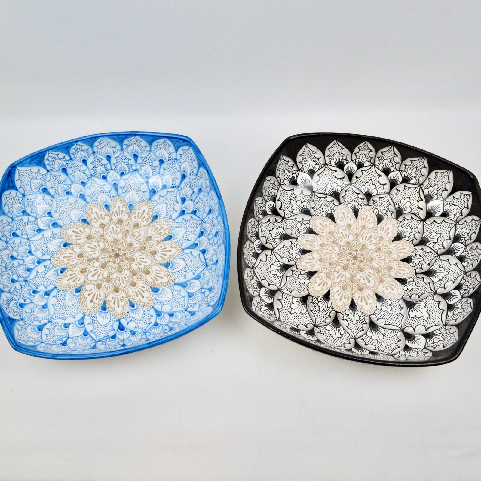 Sera Ceramic Square Serving Bowl Made in Deruta, Italy - My Italian Decor