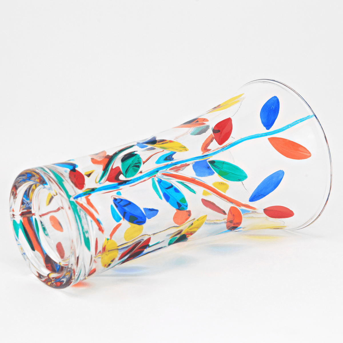 Flowervine - Tree of Life Vase 10&quot;, Medium, Hand Painted Italian Crystal at MyItalianDecor
