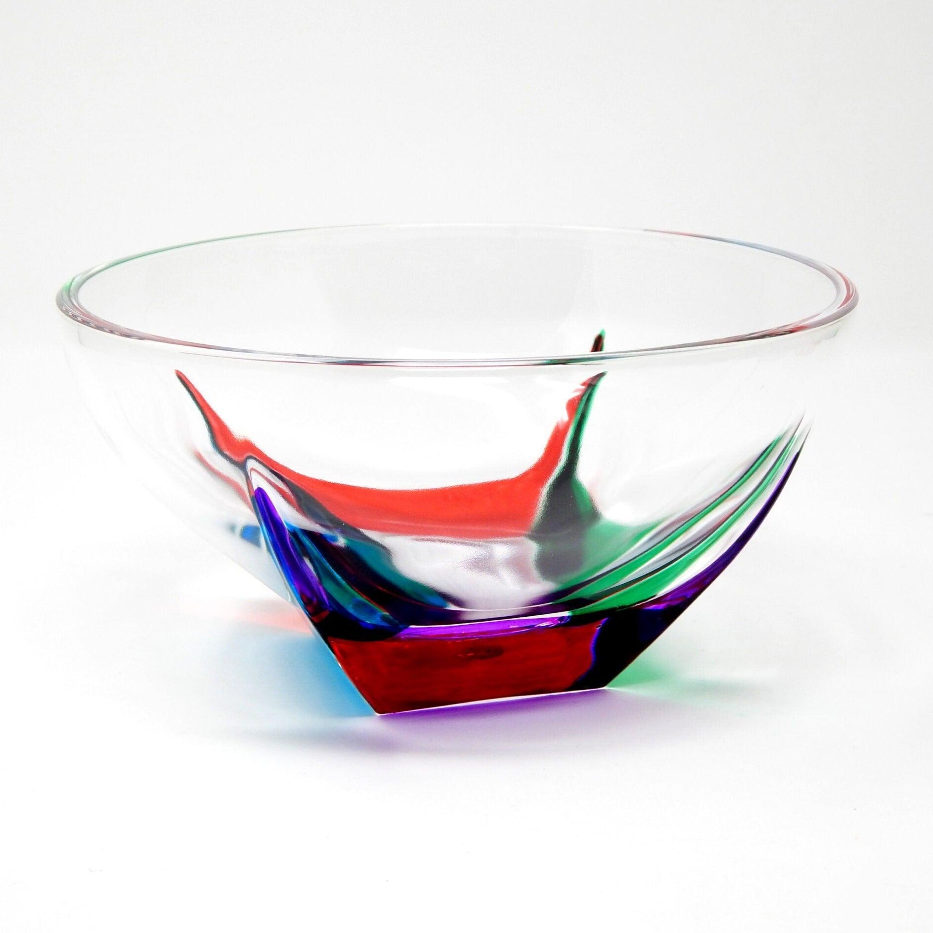 Fusion Candy Bowl, Hand-Painted Venetian Glass, Made in Italy - MyItalianDecor