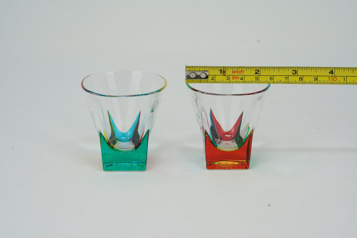 Fusion Shot Glasses, Set of 6, Hand Painted Crystal, Made in Italy - MyItalianDecor