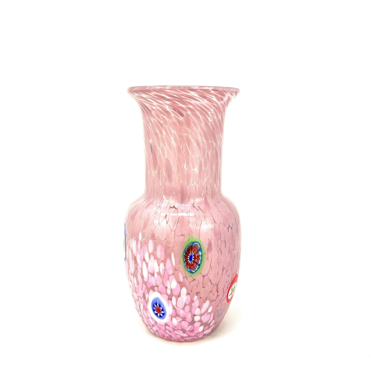Martina Vase, Handblown Murano Glass with millefiori accents, Made in Italy at MyItalianDecor