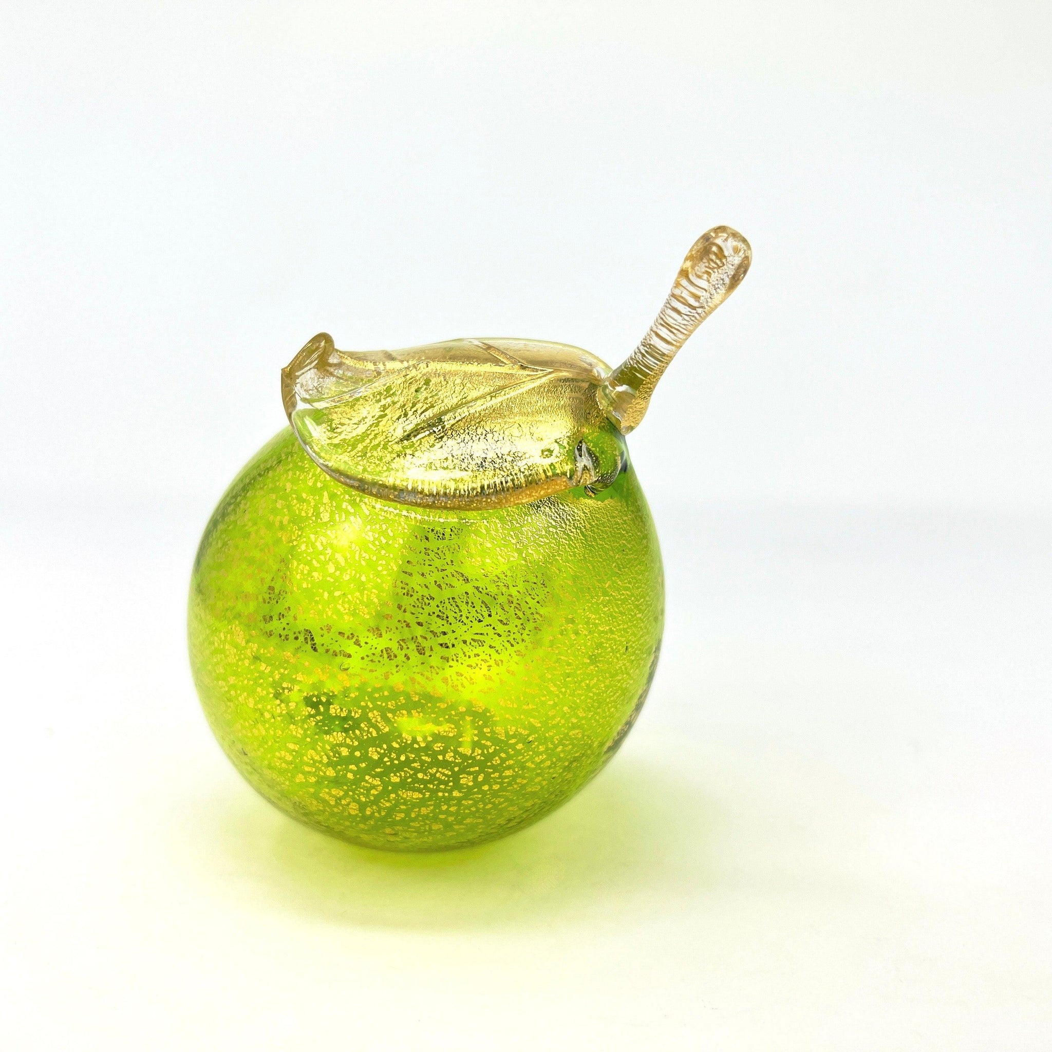 Life-size Murano glass limes, colorful blown glass artificial fruit for decor, made in Italy, by MyItalianDecor.