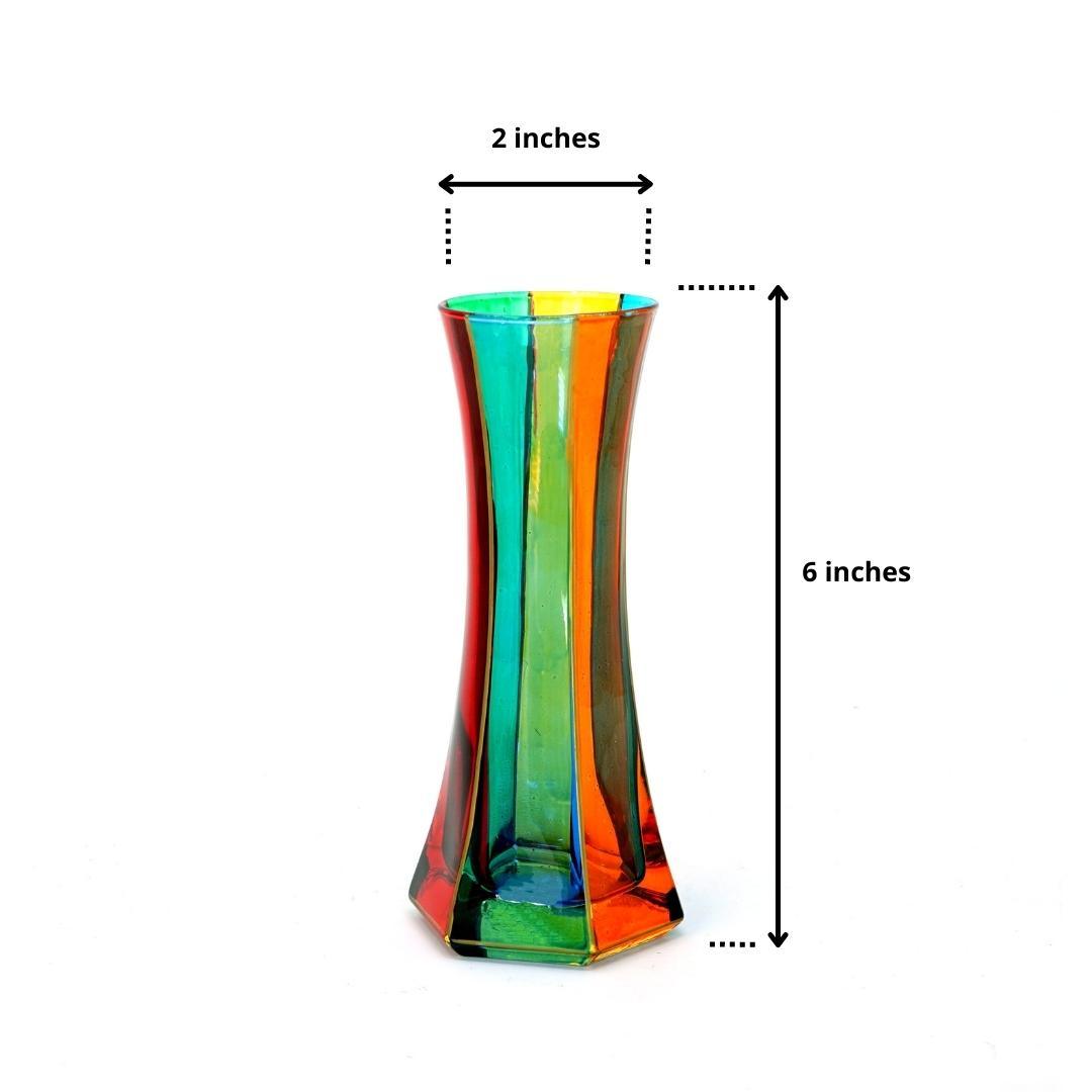 Swatch Venetian Glass Bud Vase, Primary Colors, Made in Italy at MyItalianDecor