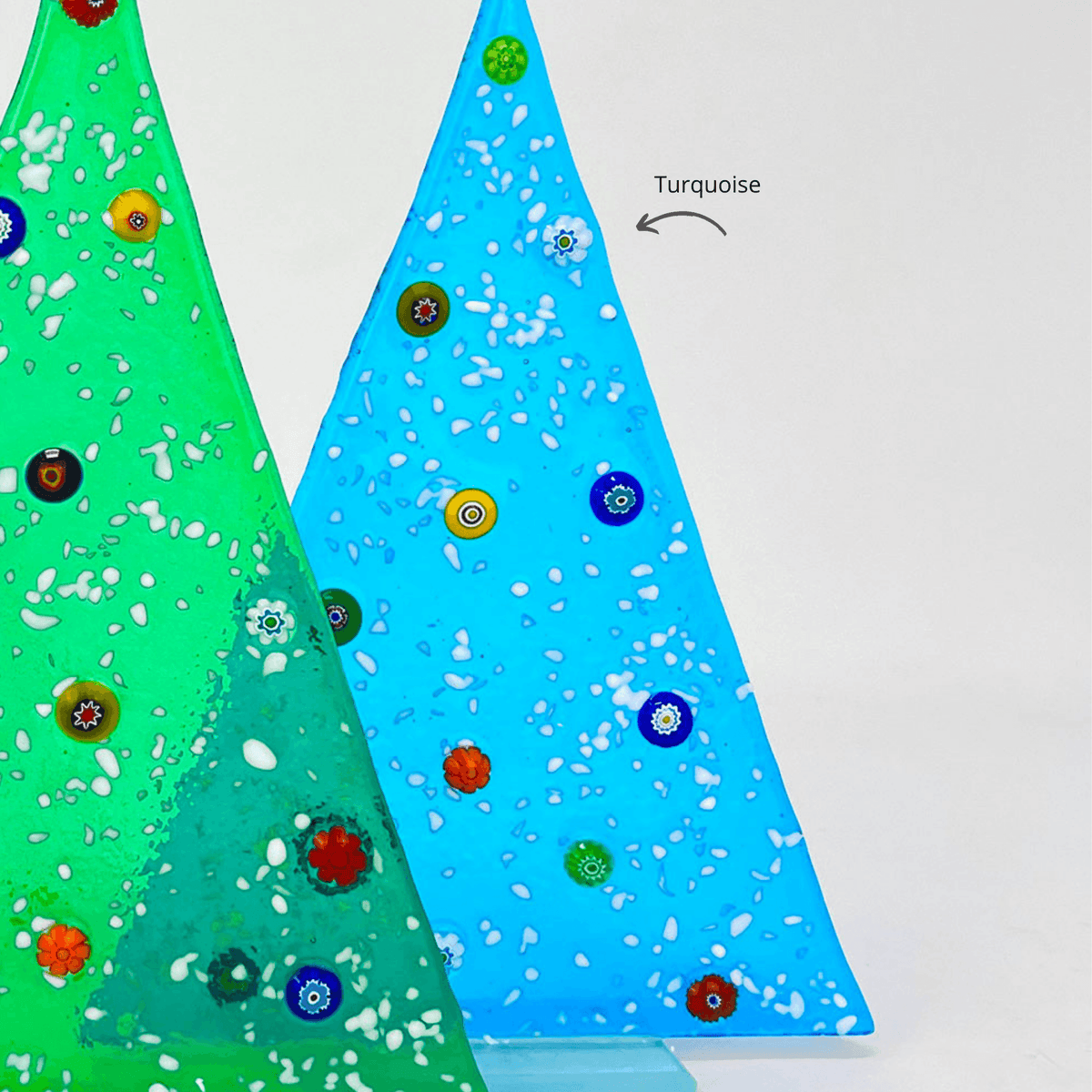Flat Christmas Trees, Murano Glass - MyItalianDecor