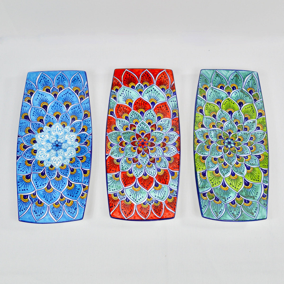 Alba Italian Ceramic Rectangle Serving Plate, Made in Deruta - My Italian Decor