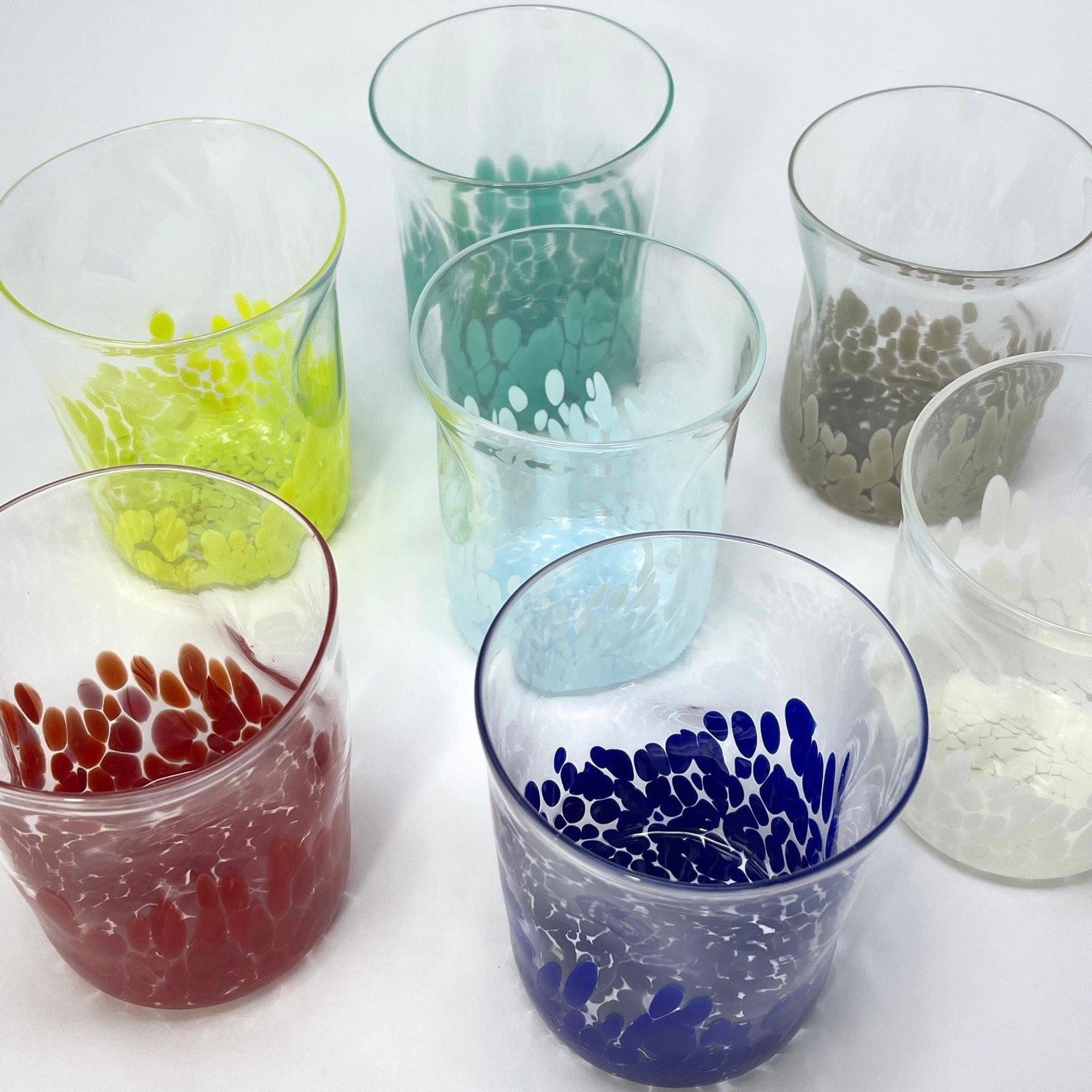 Allegra Murano Glass Short Drinking Glasses, Set of 2 at MyItalianDecor