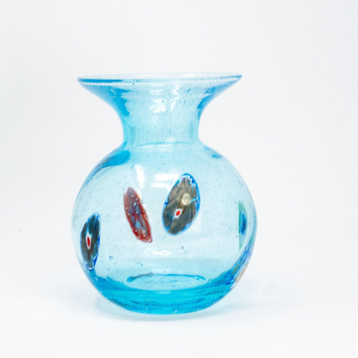 Calla Lily Glass Vase with Millefiori Accents - MyItalianDecor