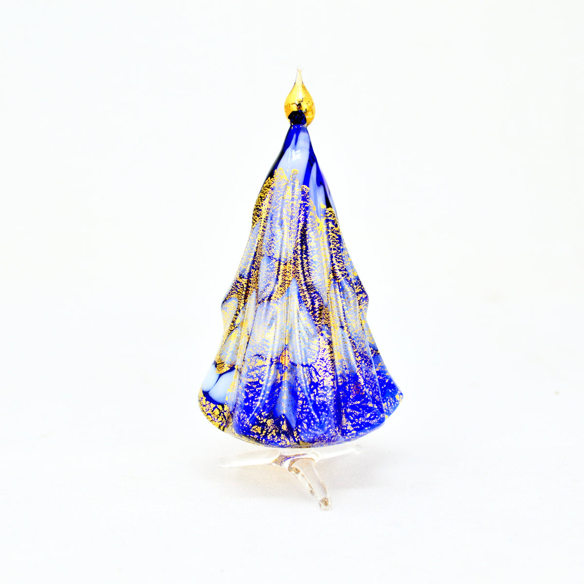 Murano Blown Glass Macchia Christmas Tree, Handmade, 24k Gold - My Italian Decor