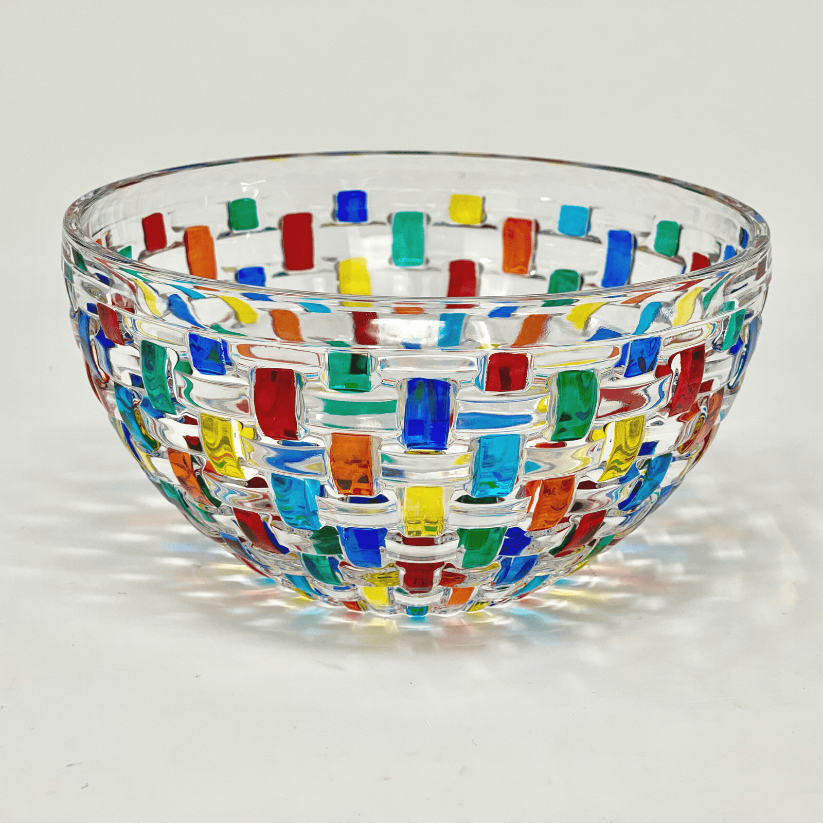 Bossanova Salsa Bowl, Hand Painted Italian Glass at MyItalianDecor