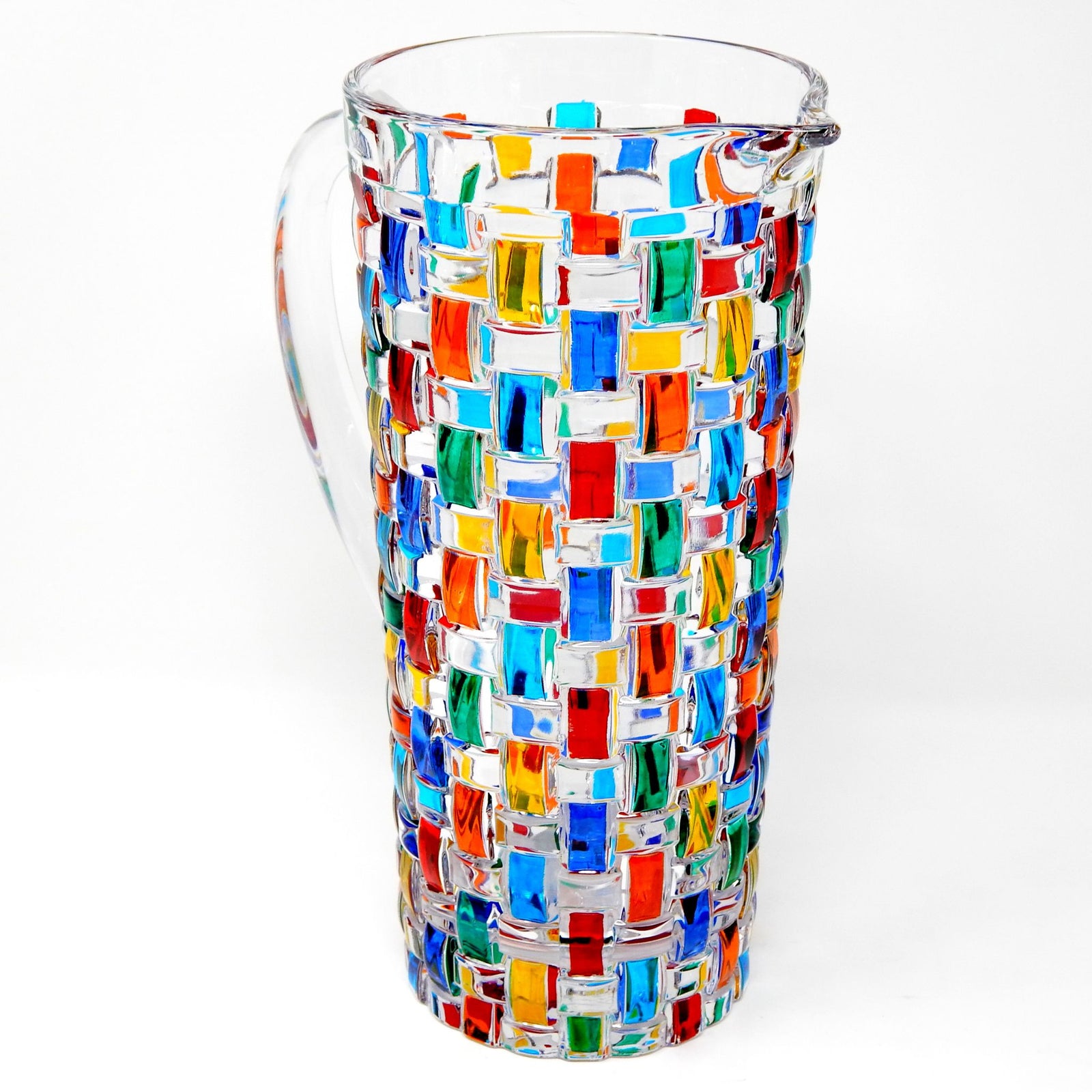 Bossanova Drink Pitcher Hand-Painted Italian Crystal - My Italian Decor