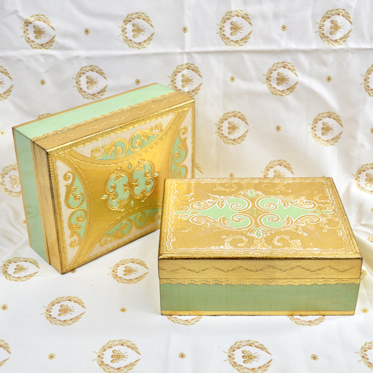 Florentine Gilded Wood Storage Box, Rectangle, Made In Italy - My Italian Decor