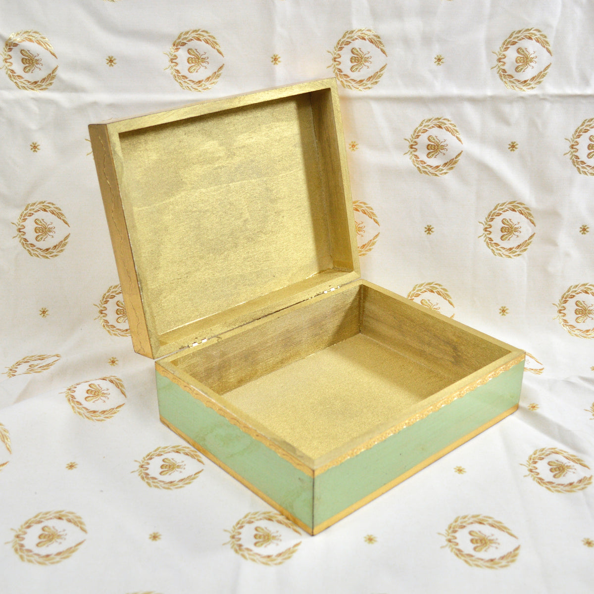 Florentine Gilded Wood Storage Box, Rectangle, Made In Italy - My Italian Decor