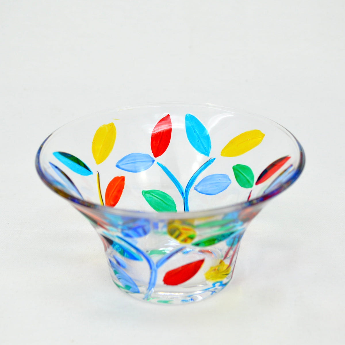 Flowervine Candy Bowl,  Hand Painted Italian Glass - My Italian Decor