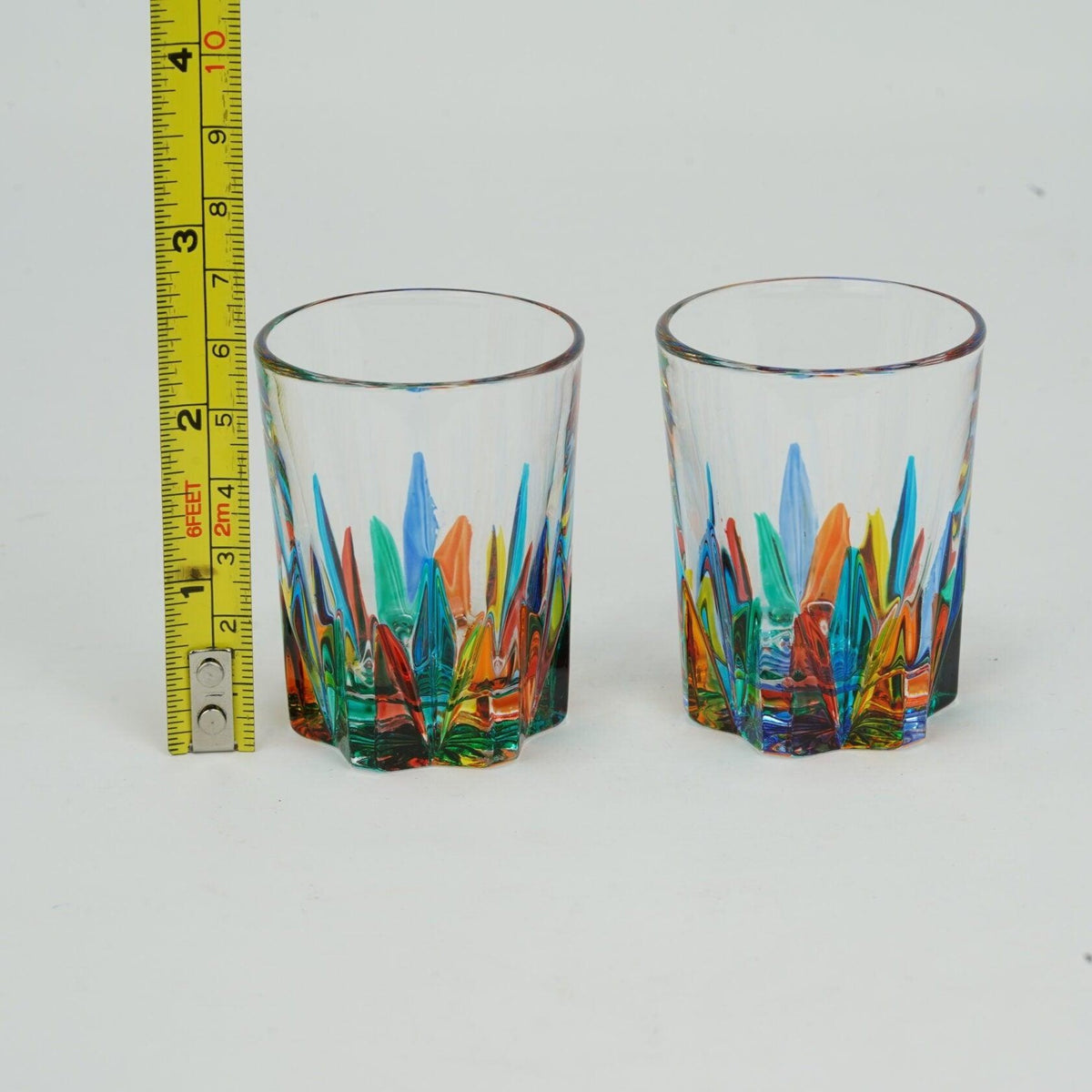 Gala Shot Glasses, Set of 6, Hand Painted Crystal, Made in Italy - MyItalianDecor