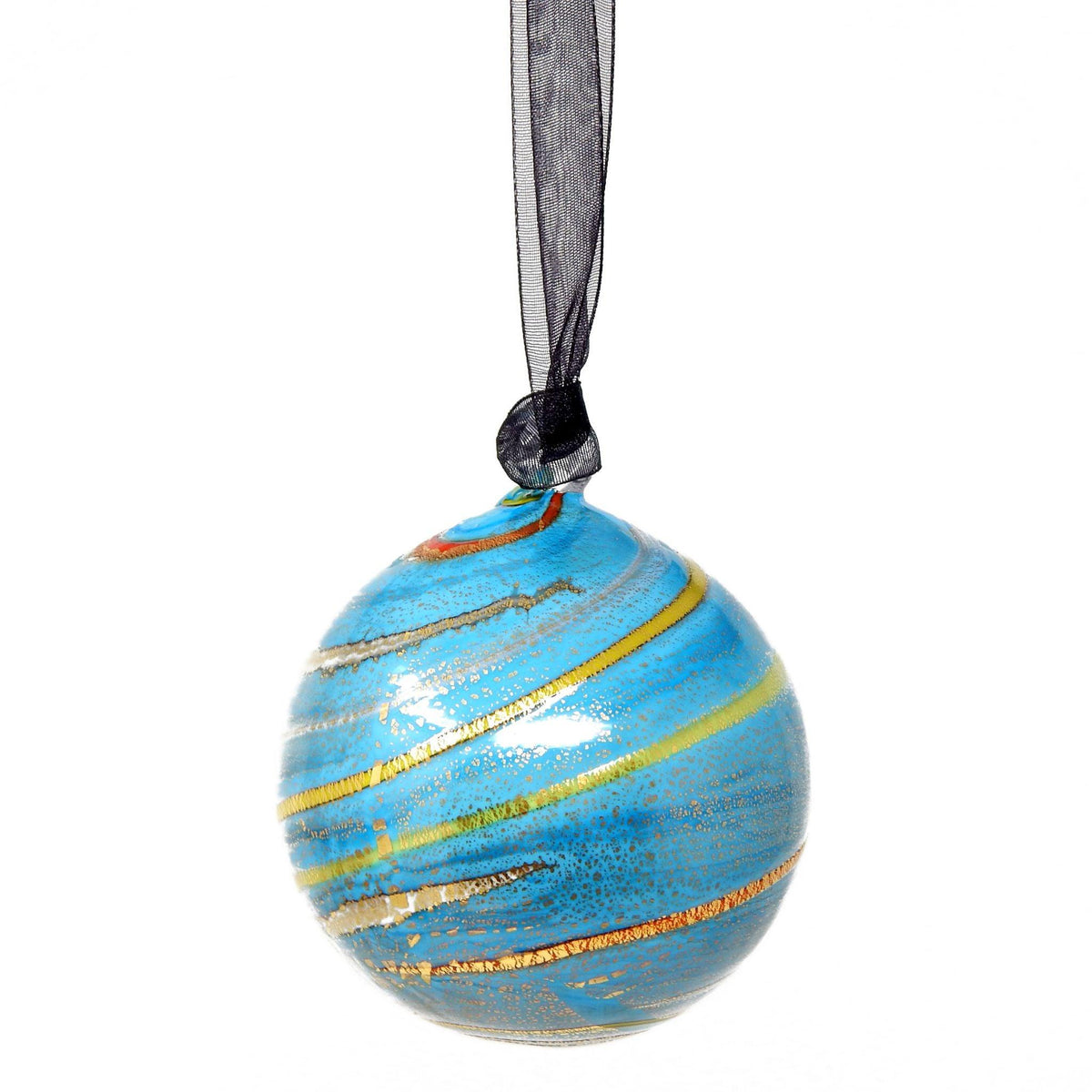 Vento Murano Blown Glass Holiday Ornament, Multiple Colors, Opaque at MyItalianDecor