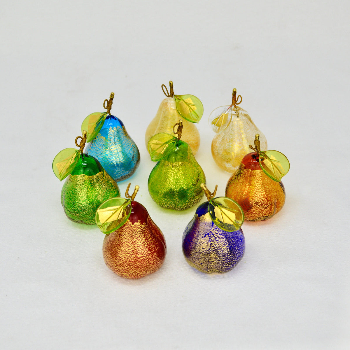 Murano Glass Blown Pear with Gold Foil, Ornament, Made In Italy, Gift Idea - My Italian Decor