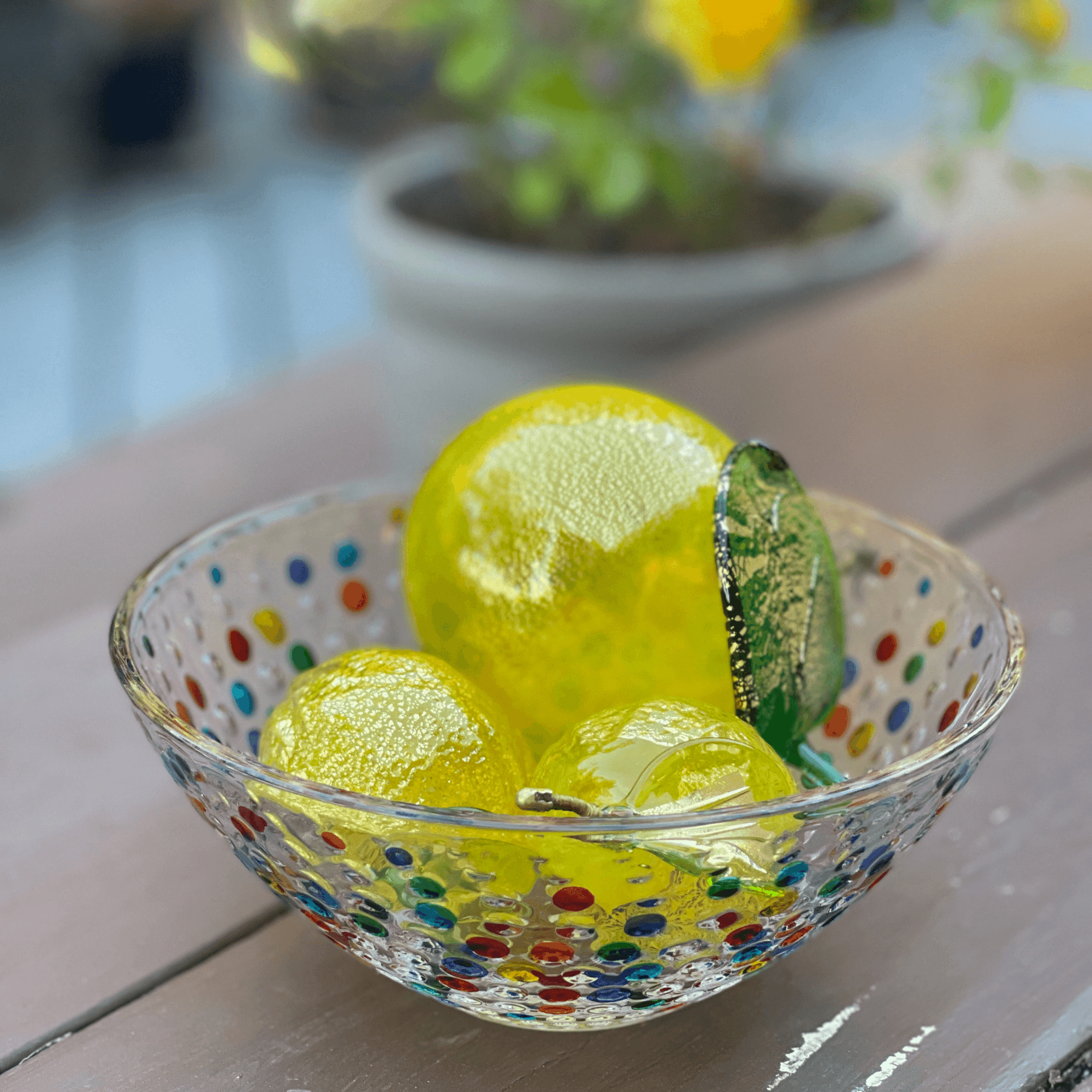 Life-size Murano Glass Lemons, Blown Glass Fruit, Made in Italy at MyItalianDecor