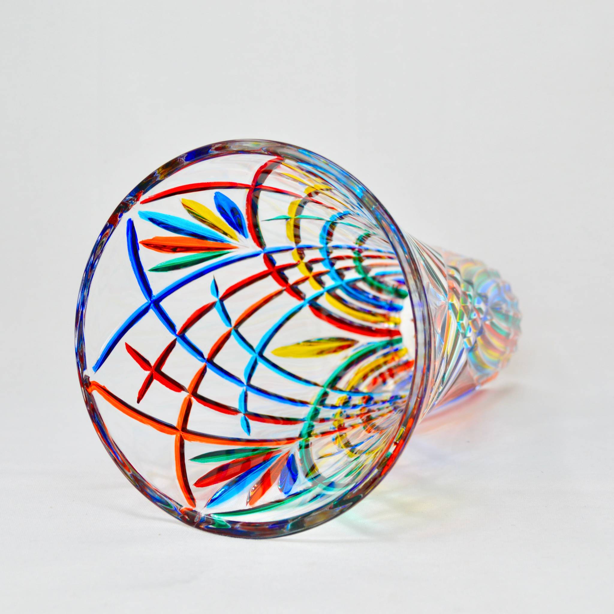 Melodia Luxury Vase, Hand Painted Crystal, Made in Italy - My Italian Decor