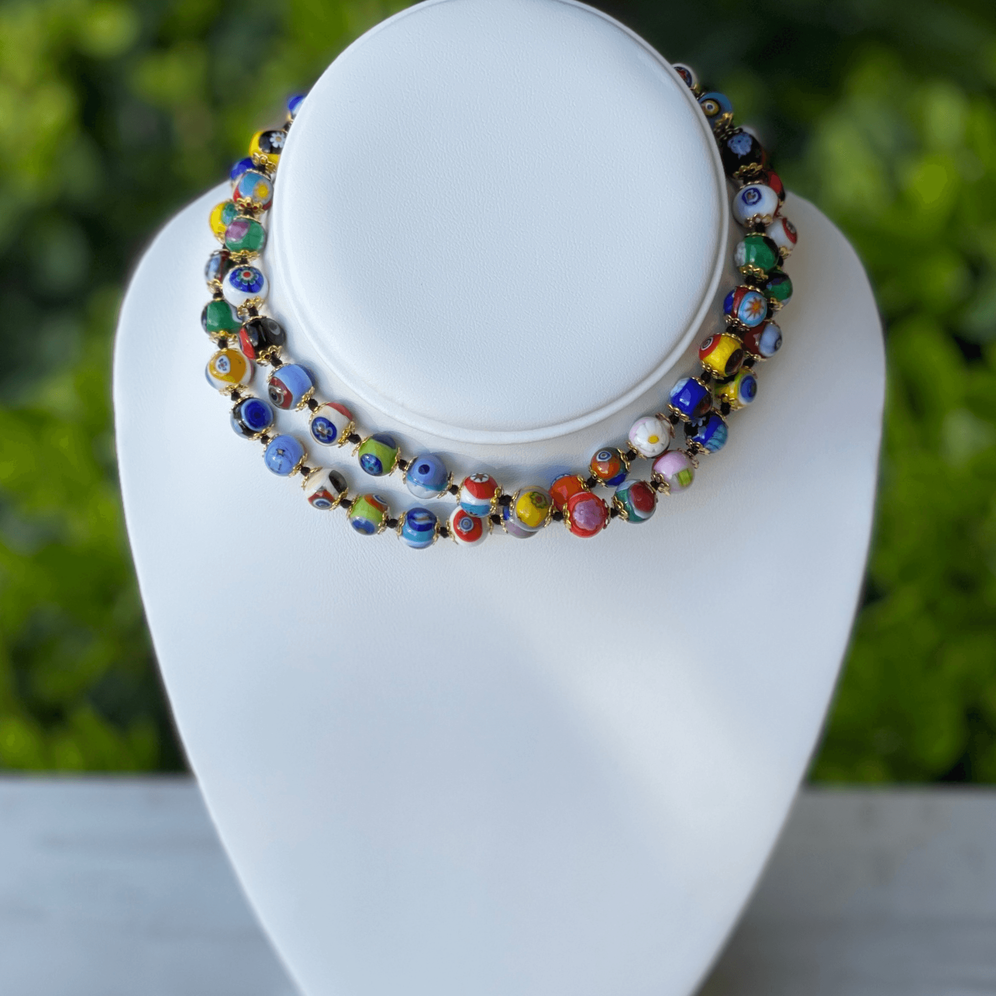 Piña Colada White Marble Beaded Necklace | Ben-Amun Jewelry