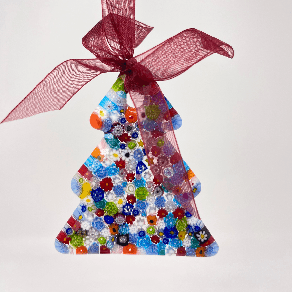 Millefiori Glass Christmas Tree Ornament, Made in Italy at MyItalianDecor