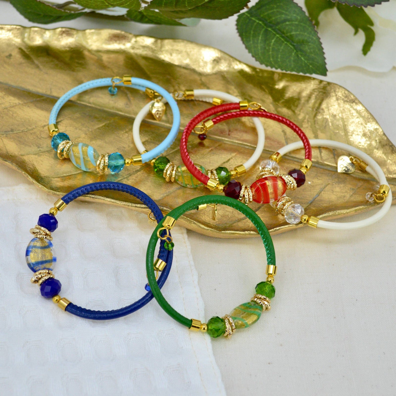 Murano Glass Adelina Beaded Bracelet, Made In Italy - My Italian Decor