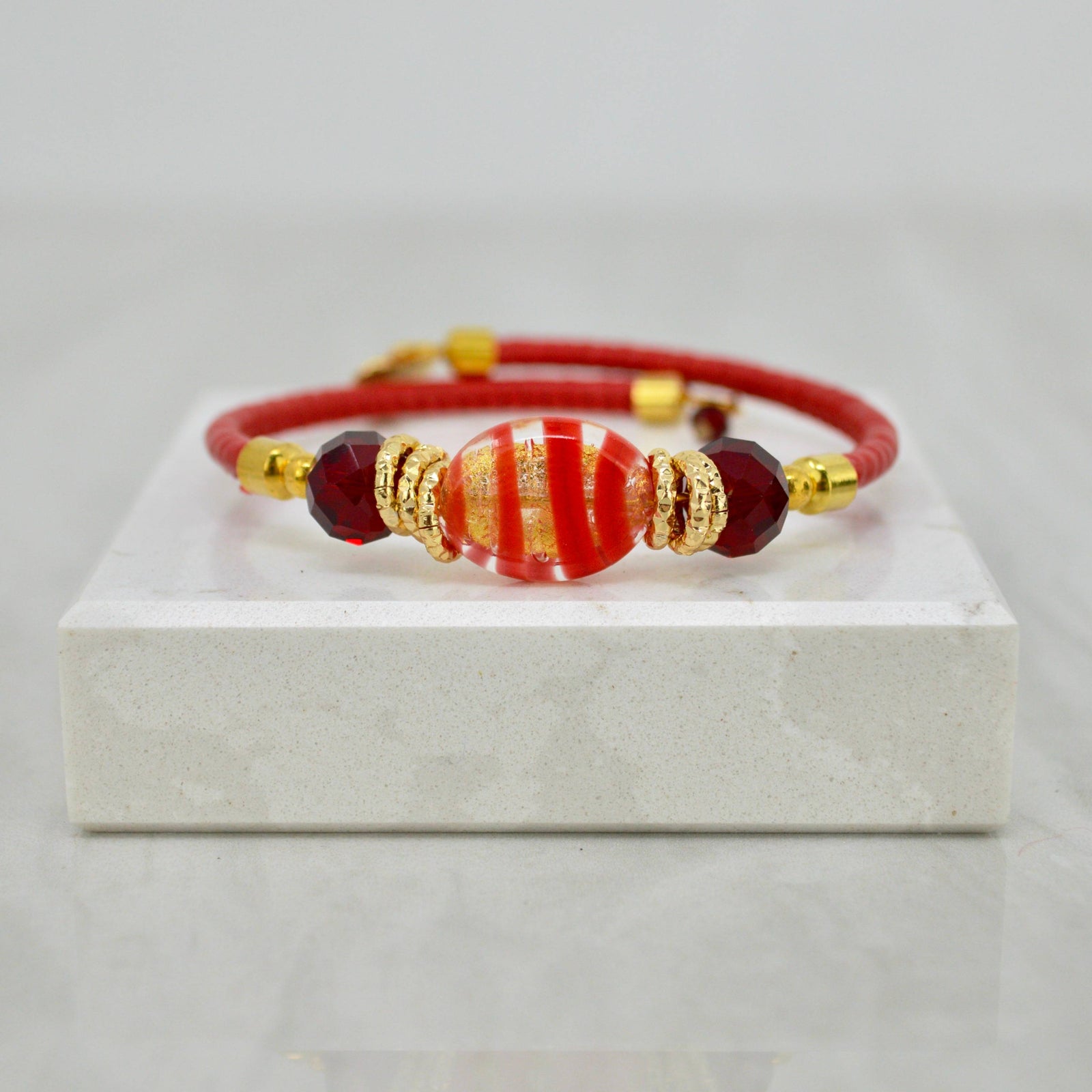 Murano Glass Adelina Beaded Bracelet, Made In Italy - My Italian Decor