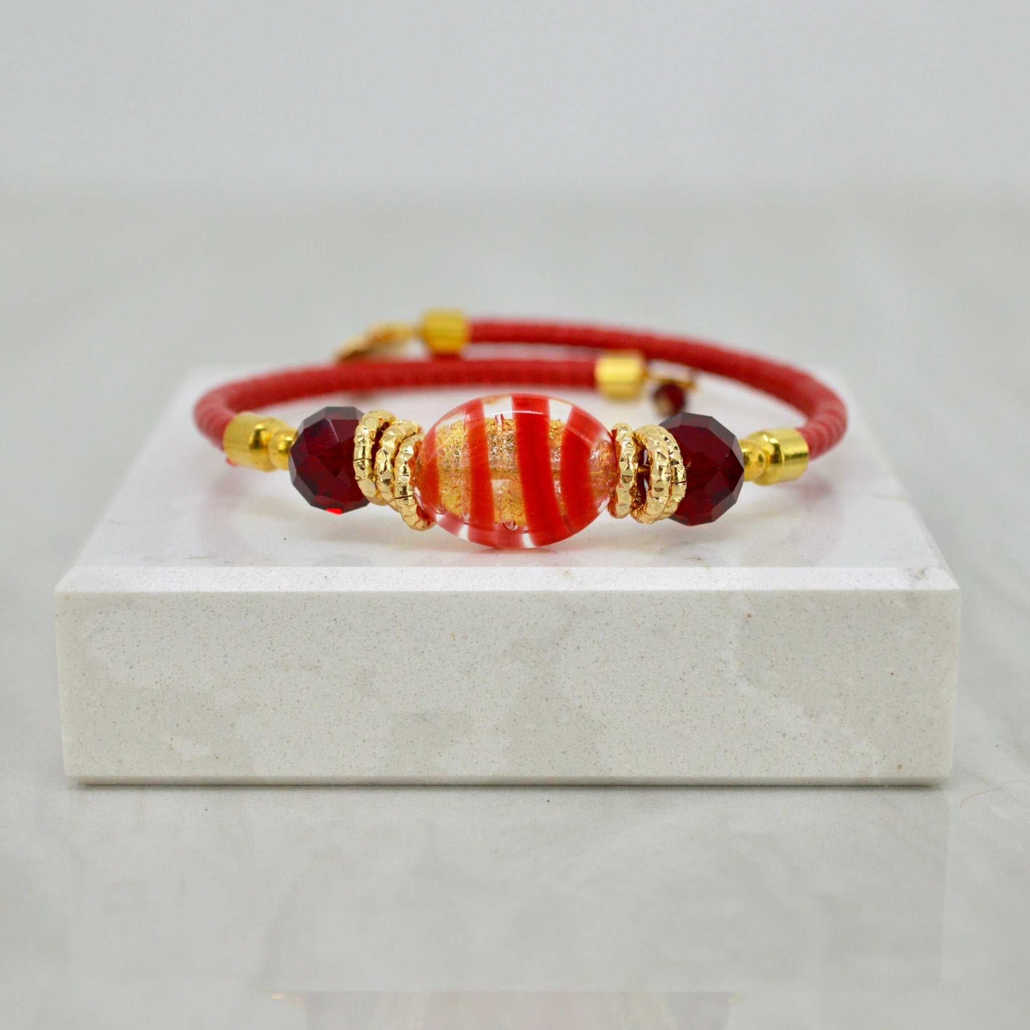 Murano Glass Adelina Beaded Bracelet, Made In Italy - My Italian Decor