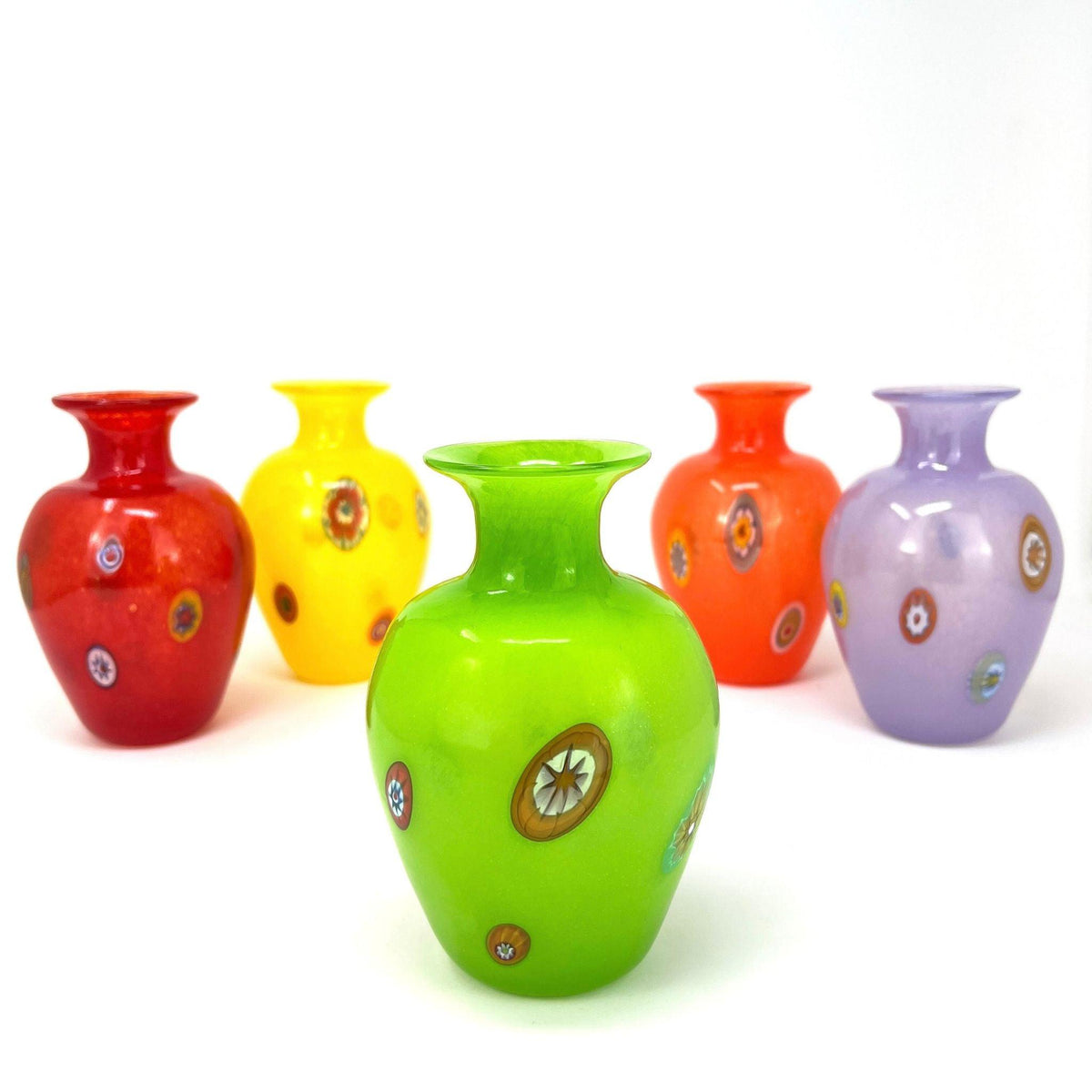 Amphora Small Vase, Handblown Millefiori Murano Glass, Made in Italy at MyItalianDecor