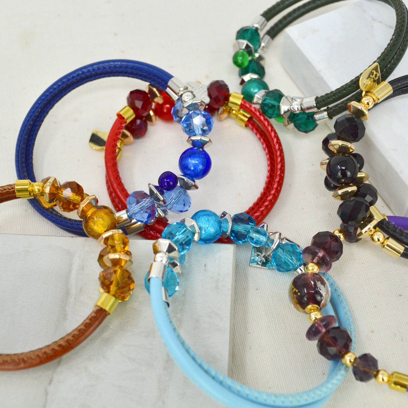 Murano Glass Rosella Beaded Bracelet, Made In Italy - My Italian Decor