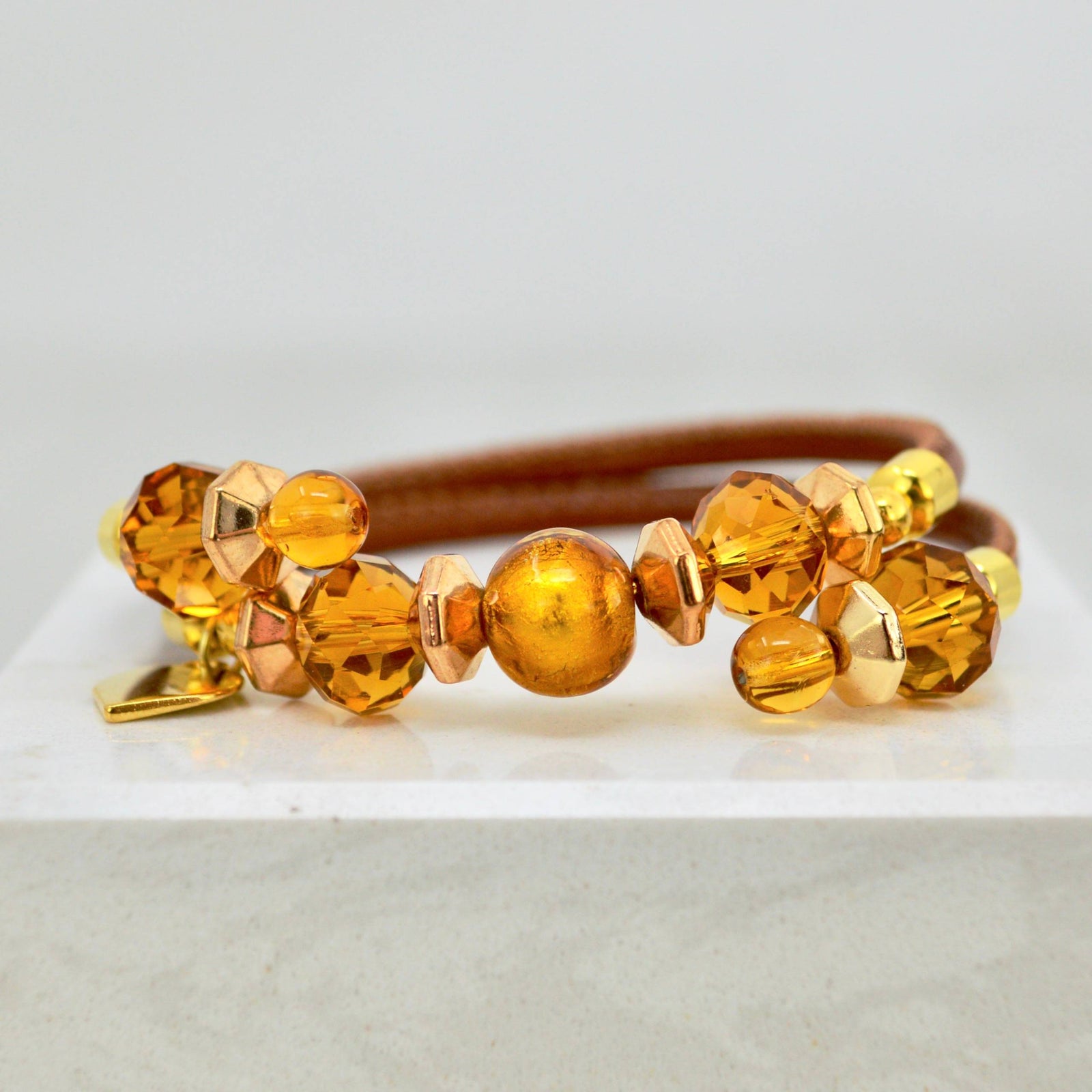 Colorful Murano Glass Rosella Beaded Bracelet from Italy, featuring vibrant glass beads on a stylish bracelet design.