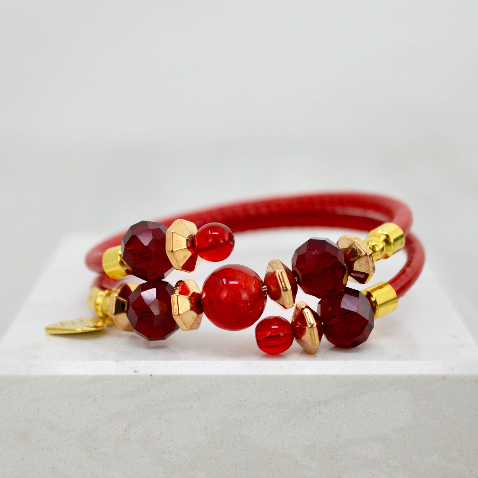 Colorful Murano Glass Rosella Beaded Bracelet from Italy, featuring vibrant glass beads on a stylish bracelet design.