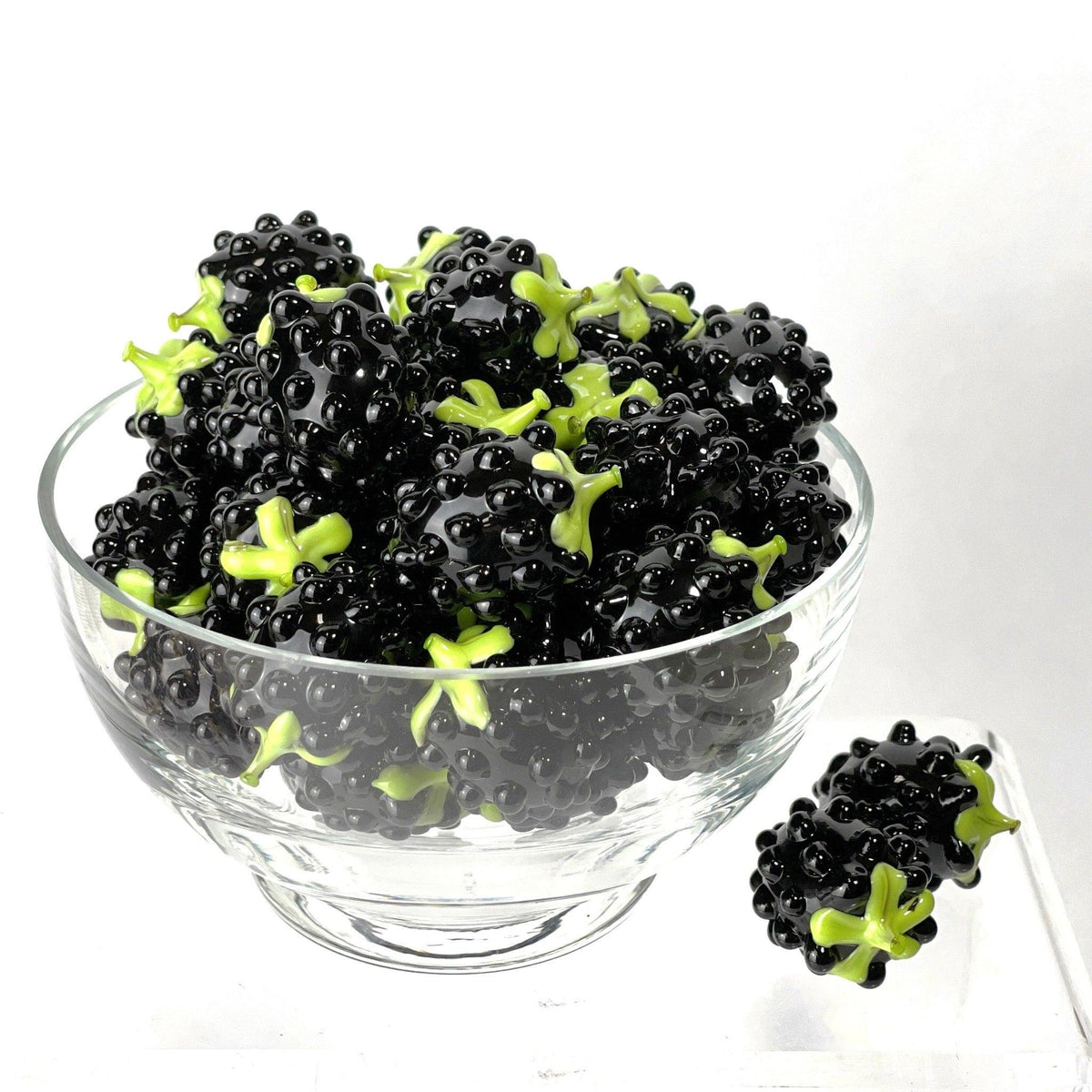 Murano Glass Berries, Blackberries, Set of 3 at MyItalianDecor