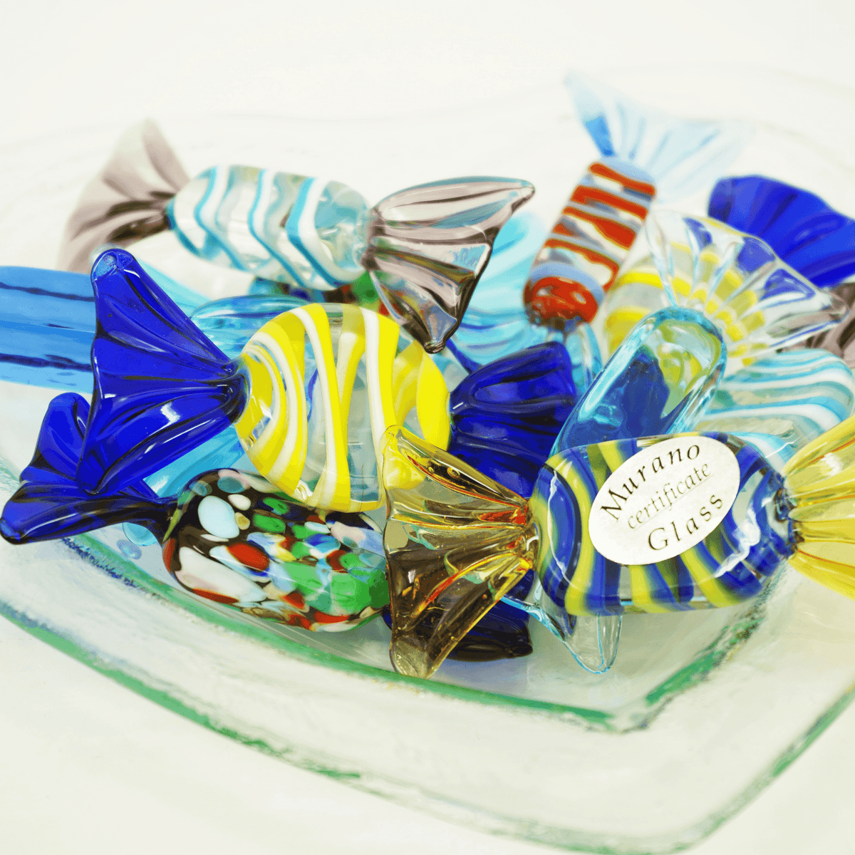 Murano Glass Candy, Classic, Set of 3, 5, or 10 Candies, Decorative Glass Sweets at MyItalianDecor
