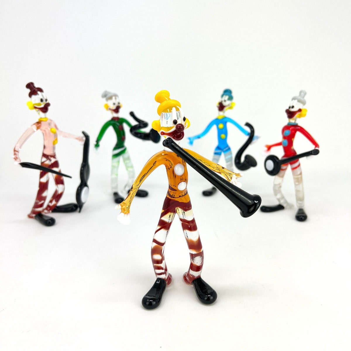 Murano Glass Musical Clown Figurine, Hand Made in Italy at MyItalianDecor