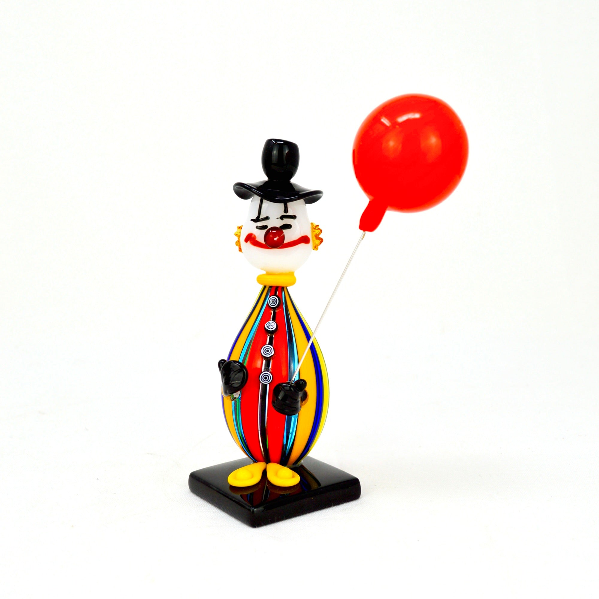Murano Glass Whimsical Clown Figurine, 6", Hand Made in Italy - My Italian Decor