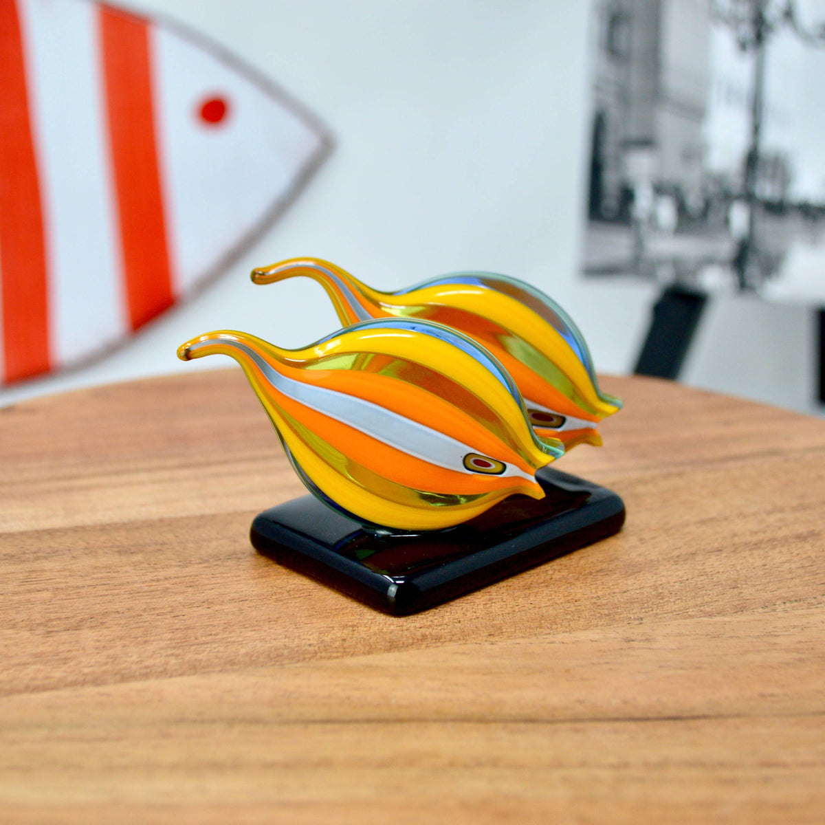 Murano Glass Double Fish Figurine, Hand Made in Italy - My Italian Decor