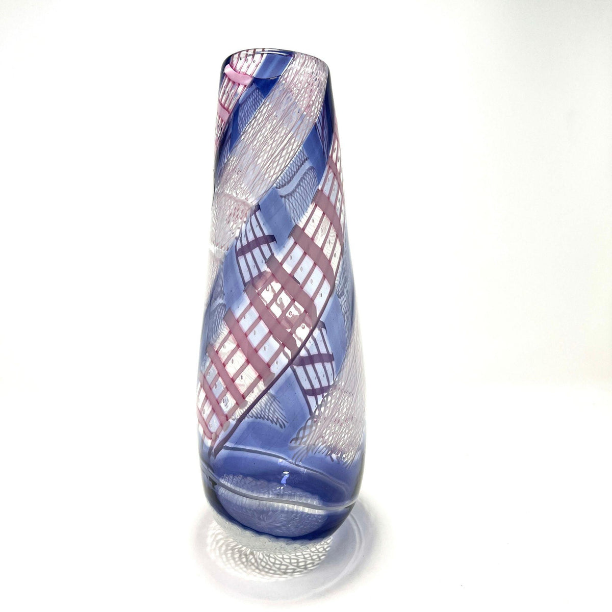 Murano Glass Large Luxury Vase/Vessel, Tall, Lavender &amp; Pink at MyItalianDecor