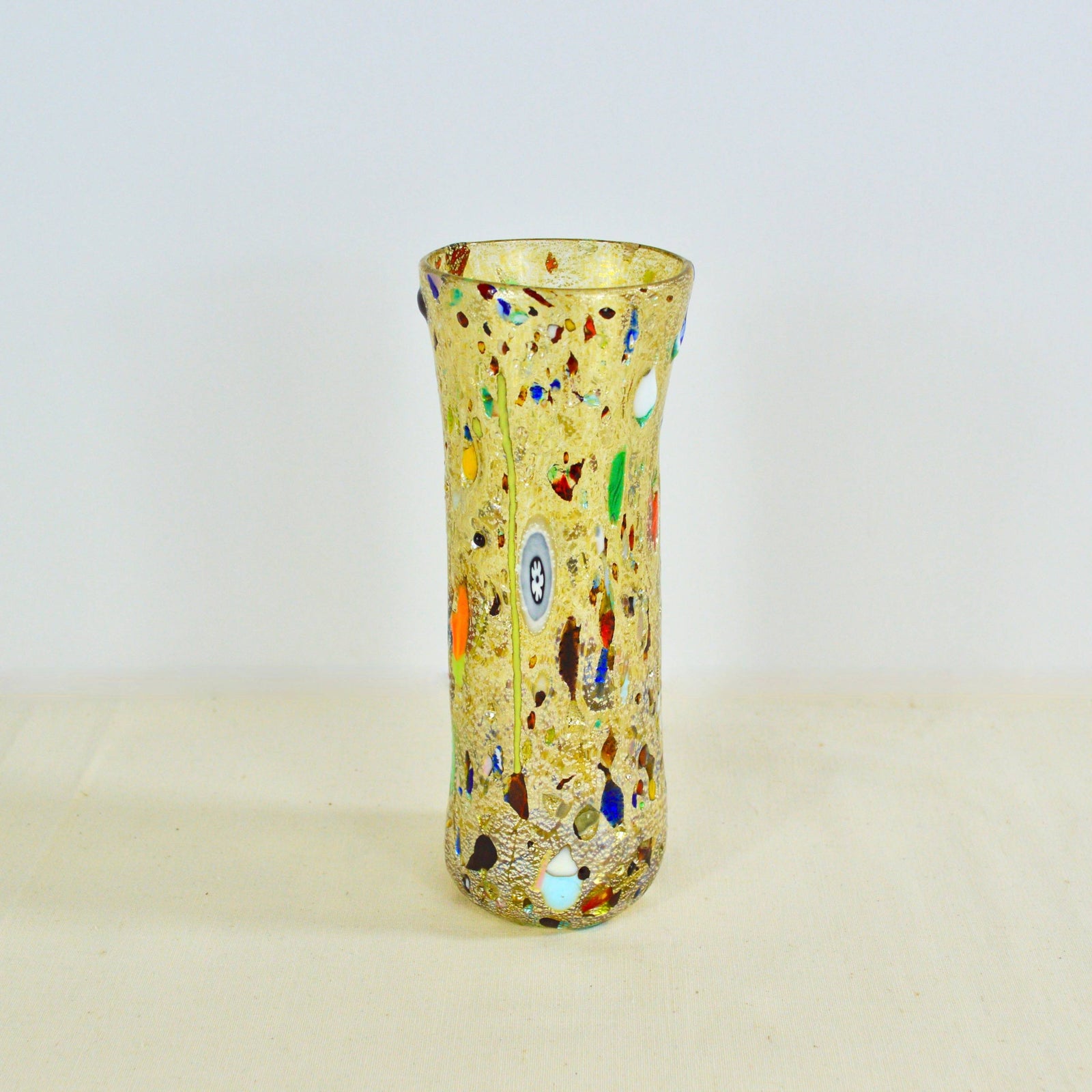 Murano Glass Bud Vase - Asst Colors - Alta Silver Foil - My Italian Decor