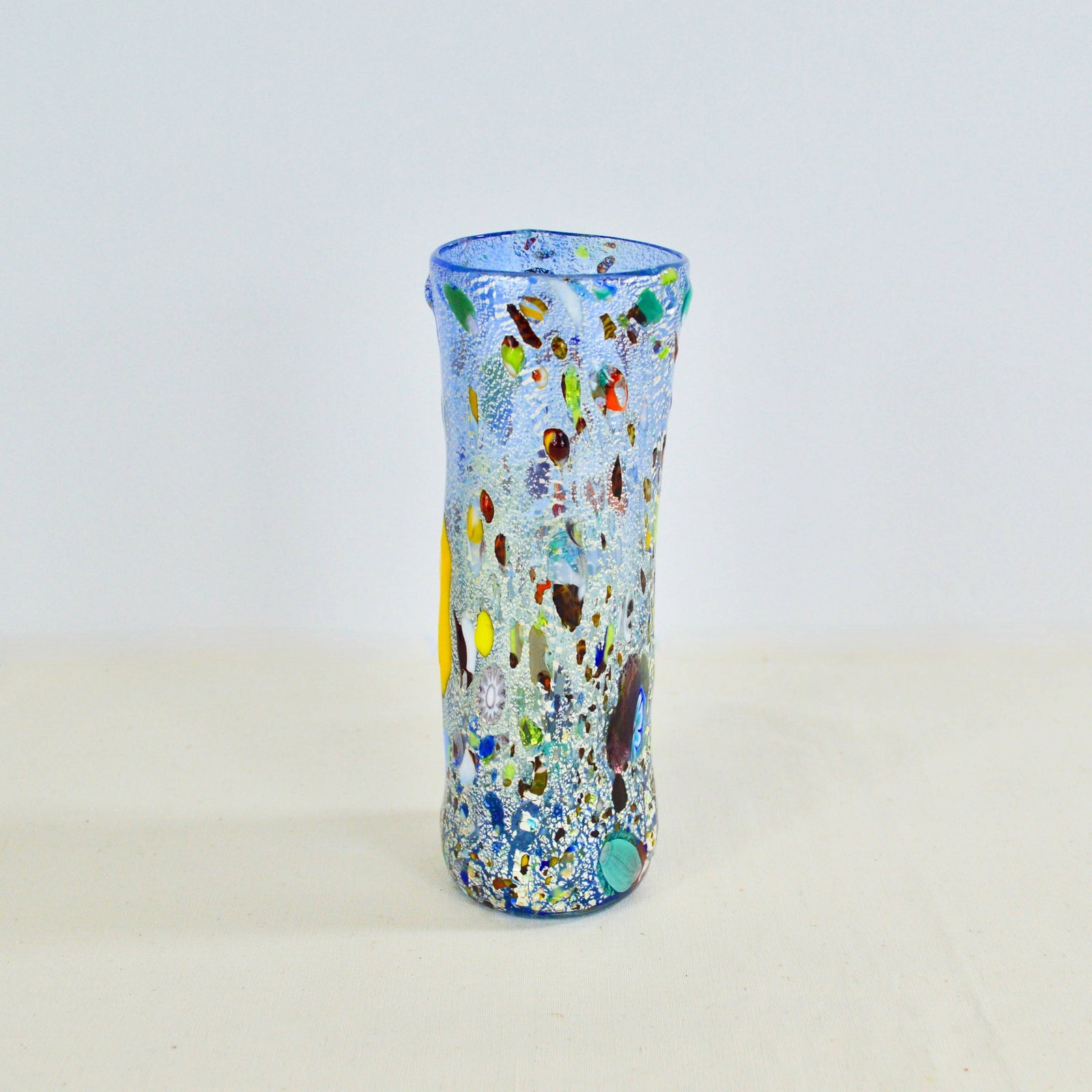 Murano Glass Bud Vase - Asst Colors - Alta Silver Foil - My Italian Decor