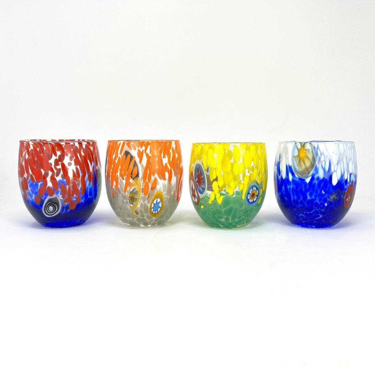 Murano Stemless Wine Glasses - Set of 4